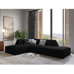 Modular corner sofa (sao) windsor &amp; co black, velvet, without legs, left