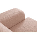 Corner sofa &#39;lola&#39; pink, boucle, left