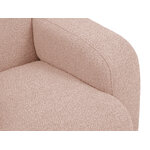 Corner sofa &#39;lola&#39; pink, boucle, left