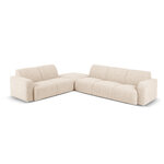 Kampinė sofa &#39;lola&#39; smėlio spalvos, boucle, kairė