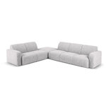 Corner sofa &#39;lola&#39; light grey, boucle, left