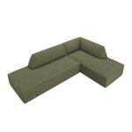 Modular corner sofa (sao) windsor &amp; co green, velvet, without legs, right