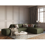 Modular corner sofa (sao) windsor &amp; co green, velvet, without legs, right