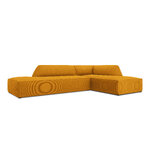 Modular corner sofa (sao) windsor &amp; co yellow, velvet, without legs, right