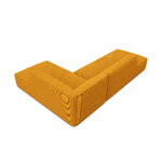 Modular corner sofa (sao) windsor &amp; co yellow, velvet, without legs, right