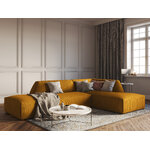 Modular corner sofa (sao) windsor &amp; co yellow, velvet, without legs, right