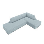 Modular corner sofa (sao) windsor &amp; co light blue, velvet, without legs, right