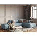 Modular corner sofa (sao) windsor &amp; co light blue, velvet, without legs, right