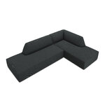 Modular corner sofa (sao) windsor &amp; co black, velvet, without legs, right