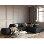 Modular corner sofa (sao) windsor &amp; co black, velvet, without legs, right