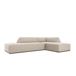 Modulinė kampinė sofa (sao) windsor &amp; co beige, aksominė, be kojų, geriau