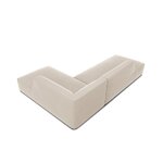 Modulinė kampinė sofa (sao) windsor &amp; co beige, aksominė, be kojų, geriau