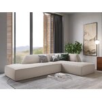 Modulinė kampinė sofa (sao) windsor &amp; co beige, aksominė, be kojų, geriau