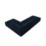 Modular corner sofa (sao) windsor &amp; co deep blue, velvet, without legs, right