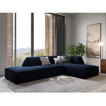 Modular corner sofa (sao) windsor &amp; co deep blue, velvet, without legs, right