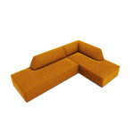 Modular corner sofa (sao) windsor &amp; co yellow, velvet, without legs, right