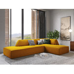 Modular corner sofa (sao) windsor &amp; co yellow, velvet, without legs, right