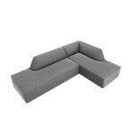 Modular corner sofa (sao) windsor &amp; co grey, velvet, without legs, right