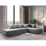 Modular corner sofa (sao) windsor &amp; co grey, velvet, without legs, right