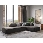 Modular corner sofa (sao) windsor &amp; co dark grey, velvet, without legs, better