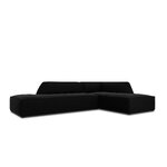 Modular corner sofa (sao) windsor &amp; co black, velvet, without legs, right