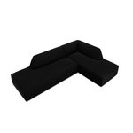 Modular corner sofa (sao) windsor &amp; co black, velvet, without legs, right