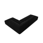 Modular corner sofa (sao) windsor &amp; co black, velvet, without legs, right