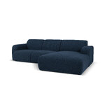 Kampinė sofa &quot;lola&quot; tamsiai mėlyna, boucle, geriau