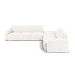 Kampinė sofa &#39;lola&#39; balta, sulenkta, geresnė