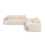 Kampinė sofa &#39;lola&#39; smėlio spalvos, boucle, geresnė