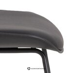 Black Faux Leather Bar Stool Tina (Actona) h=76