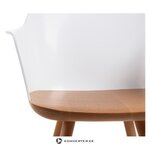 Solid wood brown-white armchair (la forma)