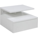 White Wall-Mounted Nightstand Ashlan (Actona)