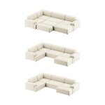 Valkoinen modulaarinen kulmasohva (melva)