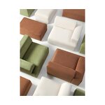 Valkoinen modulaarinen kulmasohva (melva)