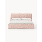 Light Pink Upholstered Bed (Cloud) 140x200
