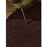 Dark Brown Round Wool Rug (Merima)D=200