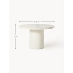 White Garden Dining Table (Saya)D=120