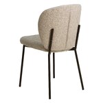 Smėlio spalvos Bouclé valgomojo kėdė Alba