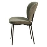 Green Bouclé valgomojo kėdė Alba