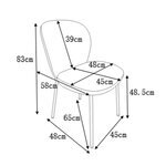 Green Bouclé valgomojo kėdė Alba