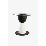 Black and white coffee table (albiano) ø50