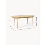Light brown extendable dining table (Calary) 180/230x92