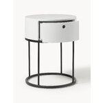 Black and white design bedside table polo (actona) intact