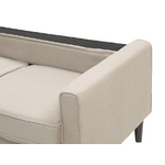 Beige three-seater sofa with ottoman (avesta)