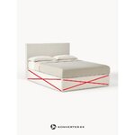 Beige Continental bed 160x200 (Eliza)