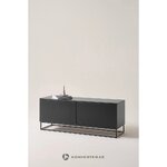 Черная подставка под телевизор lyckeby (jotex) 140см с дефектом красоты