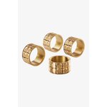 Золотые кольца для салфеток в наборе 4 штуки (мяо)