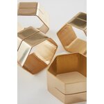 Golden napkin rings in a set of 4 (terra)