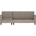 Cappucino color velvet corner sofa bed presley whole